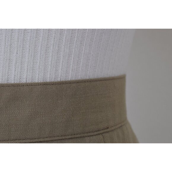 Vintage 90s Poly/Rayon Pale Olive Skirt size 8 | 26 waist - Picture 6 of 8